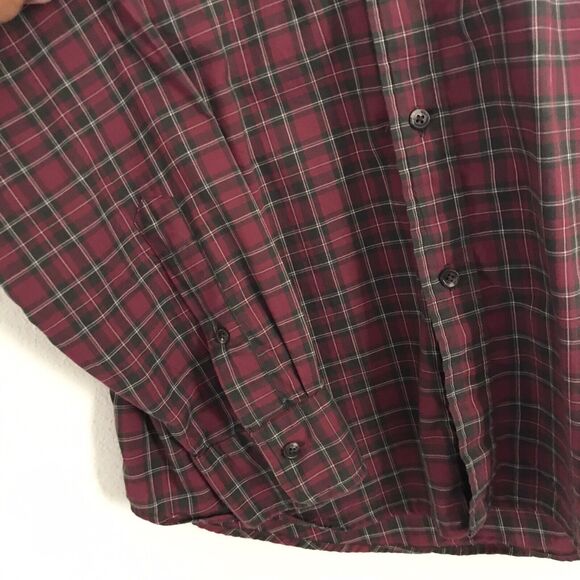 Polo Ralph Lauren Red Green Plaid Classic Fit Cotton Button Down Shirt - L - Picture 3 of 7